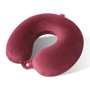 Kustomisasi bentuk u bantal perjalanan dengan penyimpanan busa memori leher dukungan lambat rebound bantal leher perjalanan - Product Image 2