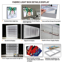 Pabrik Kotak Lampu LED Kustom Bingkai Aluminium 5.2cm Kotak Lampu Poster Tipis untuk Display Ritel