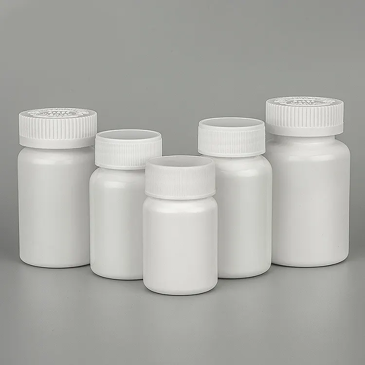 Botol pil plastik 10ml-300ml HDPE/PET farmasi kapsul pil botol obat Vitamin suplemen botol wadah