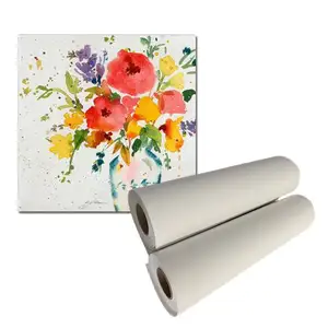 Precio de fábrica lienzo de inyección de tinta imprimible 100% algodón rollo de lienzo al óleo para cuadro sobre lienzo para pared