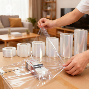 Película plástica LLDPE transparente de Landerbao, película estirable de grado alimenticio para envasado de verduras, injertos y comida para llevar, rollo pequeño - Product Image 4