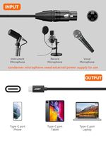 CableCreation speaker kompatibel PVC USB pria, kabel Audio rekaman profesional, XLR pria Tipe C 3 kaki konduktor berlapis emas