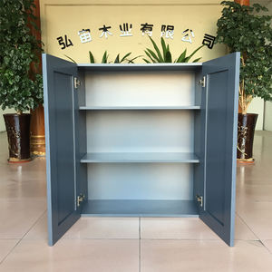 ตู้ไม้วางไม้ทึบสีเทาด้านวิศวกรรมตู้ติดผนัง - Product Image 3