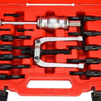 Kit d'extraction interne de roulements aveugles 16 pièces avec marteau à inertie en acier à haute teneur en carbone, outil de démontage, étui rigide