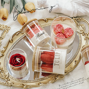 Bougie parfumée à la cire de soja biologique, en verre, faite à la main, décoration de luxe pour la maison, cadeau pour la Saint-Valentin - Product Image 3