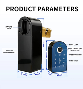 TTlock APP Phone <strong>Remote</strong> Control Keyless <strong>Lock</strong> Anti Theft Thumb Turn Motorised TK-AC101 U009 Smart <strong>Auto</strong> Cylinder Door <strong>Lock</strong> - Product Image 6
