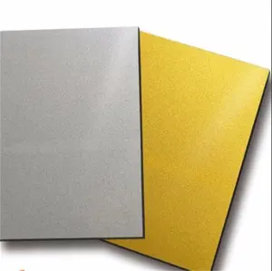 Feuille de plastique ABS double couleur directe d'usine Goldf brossé/argent brossé pour utilisation au laser