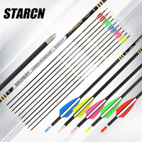 Flèches en carbone ultra-droites 0,001'' - Diamètre intérieur 4,2 mm, 82 cm, 5 options de rigidité, haute consistance - Pour compétition de tir à l'arc recurve