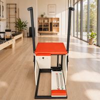 Chaise de Pilates réglable et portable en bois de chêne, type Reformer/Wunda, avec poignées, pour la maison, la salle de sport et le studio