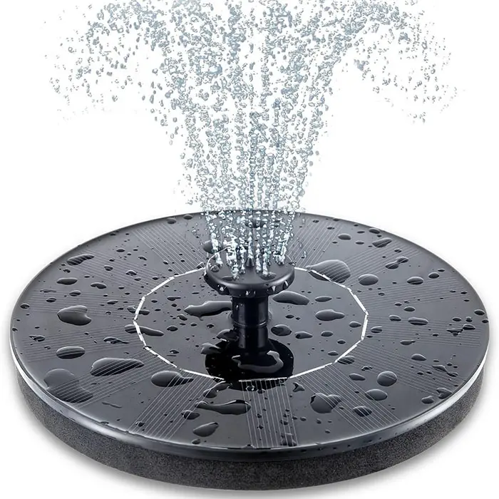 Solar Powered Bird Bath Fountain Pump with 6 Nozzle Free Standing Floating Upgrade Solar Fountain for Garden Pond Pool