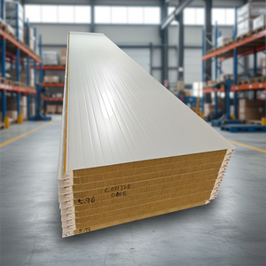 Panneaux sandwich en laine de roche au design moderne, panneaux ignifuges pour maison, chambre froide, atelier - Product Image 1