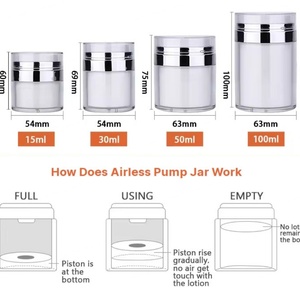 Factory 30ml 50ml 80ml Airles Pump Cream <b>Jar</b> Skin Care <b>Empty</b> Acrylic Pump Cosmetic Container with Airless Pump - Product Image 4