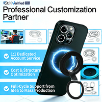 Supports de téléphone magnétiques doubles en alliage d'aluminium FGX personnalisés, compatibles avec les bureaux, rotation à 360 degrés, hauteur réglable, pliage à distance