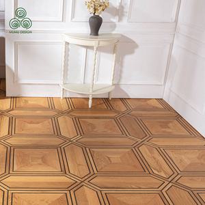 Plancher en bois MUMU, lambris stratifié, bois massif, chêne brun, parquet hexagonal <span class=keywords><strong>Versailles</strong></span>, panneau de plancher - Product Image 4