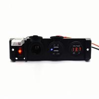 Prise USB 12V, panneau de prises, disjoncteurs pré-câblés, interrupteur, voltmètre numérique, chargeur USB double étanche, équipement électrique