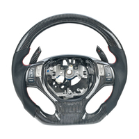 Volant en fibre de carbone personnalisé, cuir noir, adapté aux Lexus Gs200t Gs250 Gs350 Rx350 Rx450 Es350 Es300 2012-2014