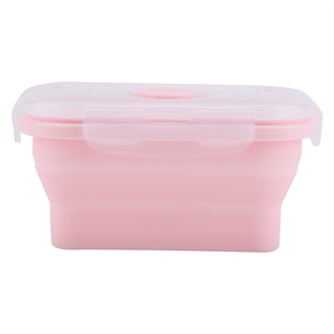 Outdoor Foldable Lunch Box Silicone Collapsible Food Container Storage Boxes