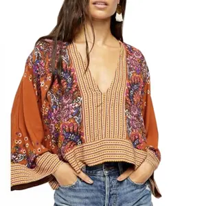 Blusa holgada tipo Kimono con manga larga para verano, 2020