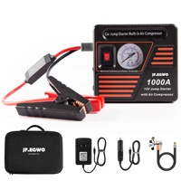 Démarreur de saut au lithium portable et compresseur d'air pour moteurs de voitures et de motos jusqu'à 8,5 L essence et 8 L diesel