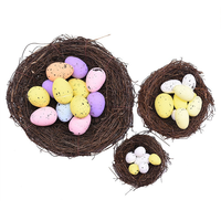 2*3cm Oster-Dekoration Bunte DIY Schaumstoff-Vogelei-Girlande, Imitierte Taubeneier für Ostern, Neujahr, Halloween-Partys