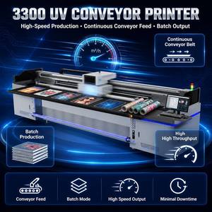 Impresora UV Híbrida 3300 de Cama Plana y Rollo a Rollo con Correa I3200 para Cuero, Papel Tapiz, Pancartas, Vinilo, PVC, Máquina de Impresión Industrial - Product Image 1