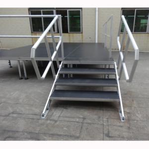 Scène portable en aluminium réglable en hauteur de 1m x 1m avec montage facile et surface antidérapante pour événements en extérieur et en intérieur - Product Image 2