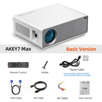 Projecteur AUN AKEY7 MAX Full HD 1080P 7500 Lumens Projecteur Vidéo LED pour la Maison Prise en Charge Mobile Vidéo 4K Beamer