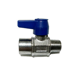 1/2 "высокое качество никелированная красная синяя ручка женский латунный Мини-шаровой клапан - Product Image 4