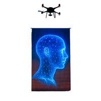 Drone publicitaire P25 avec écran volant, LED flexible extérieur, étanche IP65, RGBW 3840Hz, éclairage de spectacle nocturne, événement, concert