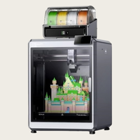 Imprimante 3D de bureau K2 Plus pour Combo, double extrudeur PLA, nouvelle, 16 couleurs, vitesse rapide 600 mm/s, 350*350*350 mm, prototypage FDM automatique