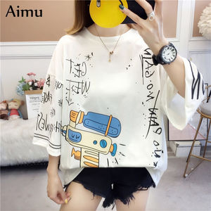 <span class=keywords><strong>T</strong></span>-<span class=keywords><strong>shirt</strong></span> <span class=keywords><strong>da</strong></span> <span class=keywords><strong>donna</strong></span> di grandi dimensioni con scollo rotondo in cotone a mezza manica Casual con stampa carina può essere personalizzata con motivo <span class=keywords><strong>t</strong></span>-<span class=keywords><strong>shirt</strong></span> - Product Image 1