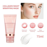 Offre Spéciale Masque Facial au Collagène Crème Visage Nuit Enveloppant Masque Hydrolysé Pelliculable Hydratant Gelée Soin Peau Cosmétique Collagène