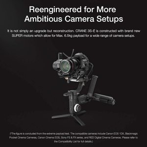 Stabilisateur de cardan à main à 3 axes Zhiyun <span class=keywords><strong>Crane</strong></span> <span class=keywords><strong>3S</strong></span> <span class=keywords><strong>3S</strong></span>-E <span class=keywords><strong>3S</strong></span> Pro pour appareils photo reflex numériques, caméscopes, charge utile de 6,5 kg, axe de rotation extensible - Product Image 3