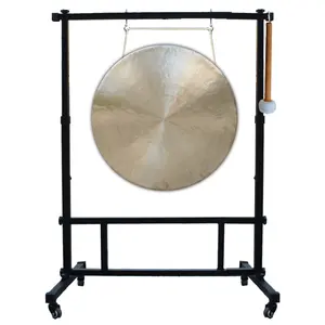 Chau Gong bianco da 36 pollici e supporto quadrato con ruote strumento musicale a percussione in bronzo fatto a mano da 90 cm e accessori