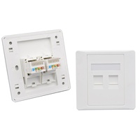 Prise d'ordinateur RJ45 de type 86 Panneau réseau Panneau mural 86mm pour module réseau CAT5E CAT6 CAT6A et CAT7