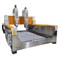 Machine de gravure sur pierre à double tête 3 axes JK-1530-2 pour granit, marbre et carreaux, moteur servo à broche refroidie par eau 5,5 kW, 380 V