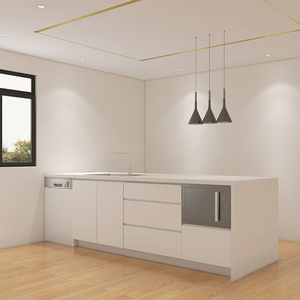 Đồ Nội Thất Gỗ Almari Sử Dụng Tủ Bếp Trắng Hiện Đại Phong Cách Châu Âu Tường Tủ Bếp Rắn Nhà Cung Cấp - Product Image 4