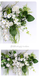 Arrangements naturels réalistes en rangée verte faits à la main pour la décoration de table de mariage, la décoration de magasin de vêtements, les fournitures en gros - Product Image 6
