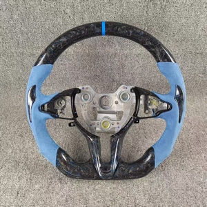 Volant personnalisé en fibre de carbone avec Alcantara bleu pour Hyundai I30N Elantra Sonata <span class=keywords><strong>Genesis</strong></span> |   Mégalomanie - Product Image 1