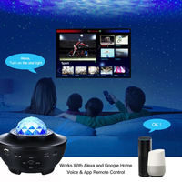 Proyector LED de cielo estrellado, luz nocturna con USB, música, ola de agua, lámpara de proyección, regalos, decoración de dormitorio, TUYA, gran oferta de fábrica