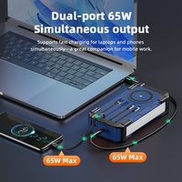 Nouvelles Tendances Ordinateurs Portables Panneau Solaire Sans Fil 65W 45W 22.5W 15W Charge Rapide Portable Câbles Intégrés Batterie Externe 40000mAh avec Câble