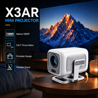Projecteur portable à courte focale ROJIN X3AR, Android 14, mise au point automatique, WiFi 6, projecteur vidéo intelligent 1080P pour projection au plafond de la chambre