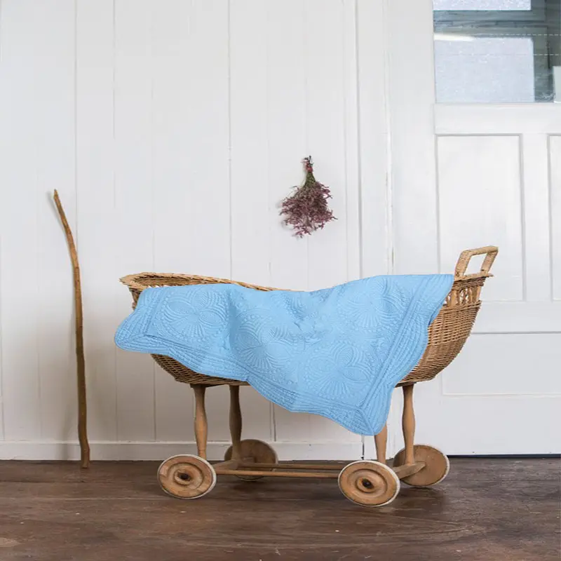 Großhandel Custom Super Soft Kids Strick Quilt Baumwolle geprägt Design Erbstück Baby Quilts