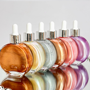 MLM customizable 70ml Shimmer Body Oil Liquid Highlighter Fine Glitter Hydrating Whitening Private Label brightening body oil - Product Image 2