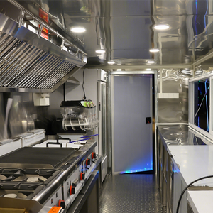 CAMPTRL Kare Gıda Römorkları Mobil Gıda Römorku Pizza Hot Dog Yiyecek Arabası Kebap Karavan Mutfak Satış Arabası Remork - Product Image 1