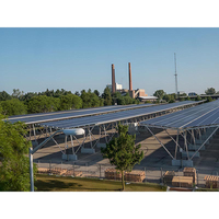 Système de carport solaire étanche, structure de stationnement solaire commerciale à montage au sol