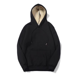 Wholesale Plain Winter Warm Custom Logo Pullover Thick Fleece <strong>Men</strong> Heavyweight <strong>Sherpa</strong> Faux Fur <strong>Lined</strong> <strong>Hoodie</strong> - Product Image 1