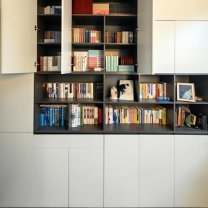 Scaffale in Vetro per Esposizione, Vetrina Moderna <span class=keywords><strong>di</strong></span> Lusso in Legno Dorato, Libreria Personalizzata per Arredamento Soggiorno - Product Image 2