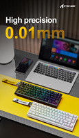 Clavier mécanique filaire à axe magnétique Attack Shark X68HE RGB Gaming Esports RT réglable et à faible latence