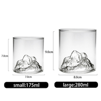 Nouvelle tasse à thé en verre moderne à double paroi, sans BPA, transparente, anti-fuite, résistante à la chaleur, cadeau d'affaires, motif vue sur la montagne